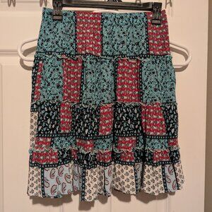 KidPik Floral Size 16 / XXL Kids Multicolor Rayon Skirt